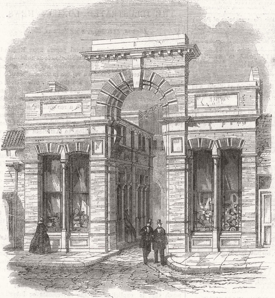 LONDON. Agricultural Hall from High St, Islington 1862 old antique print